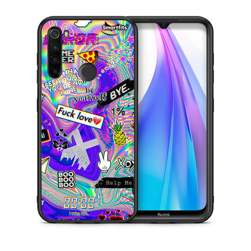 Θήκη Xiaomi Redmi Note 8T Game Over από τη Smartfits με σχέδιο στο πίσω μέρος και μαύρο περίβλημα | Xiaomi Redmi Note 8 Game Over case with colorful back and black bezels
