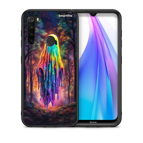 Θήκη Xiaomi Redmi Note 8T Halloween Ghost από τη Smartfits με σχέδιο στο πίσω μέρος και μαύρο περίβλημα | Xiaomi Redmi Note 8 Halloween Ghost case with colorful back and black bezels