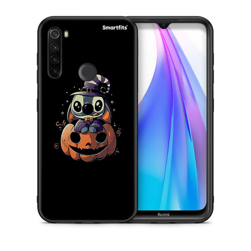 Θήκη Xiaomi Redmi Note 8T Halloween Stitch από τη Smartfits με σχέδιο στο πίσω μέρος και μαύρο περίβλημα | Xiaomi Redmi Note 8 Halloween Stitch case with colorful back and black bezels