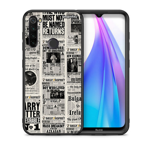 Θήκη Xiaomi Redmi Note 8T Harry Paper από τη Smartfits με σχέδιο στο πίσω μέρος και μαύρο περίβλημα | Xiaomi Redmi Note 8 Harry Paper case with colorful back and black bezels