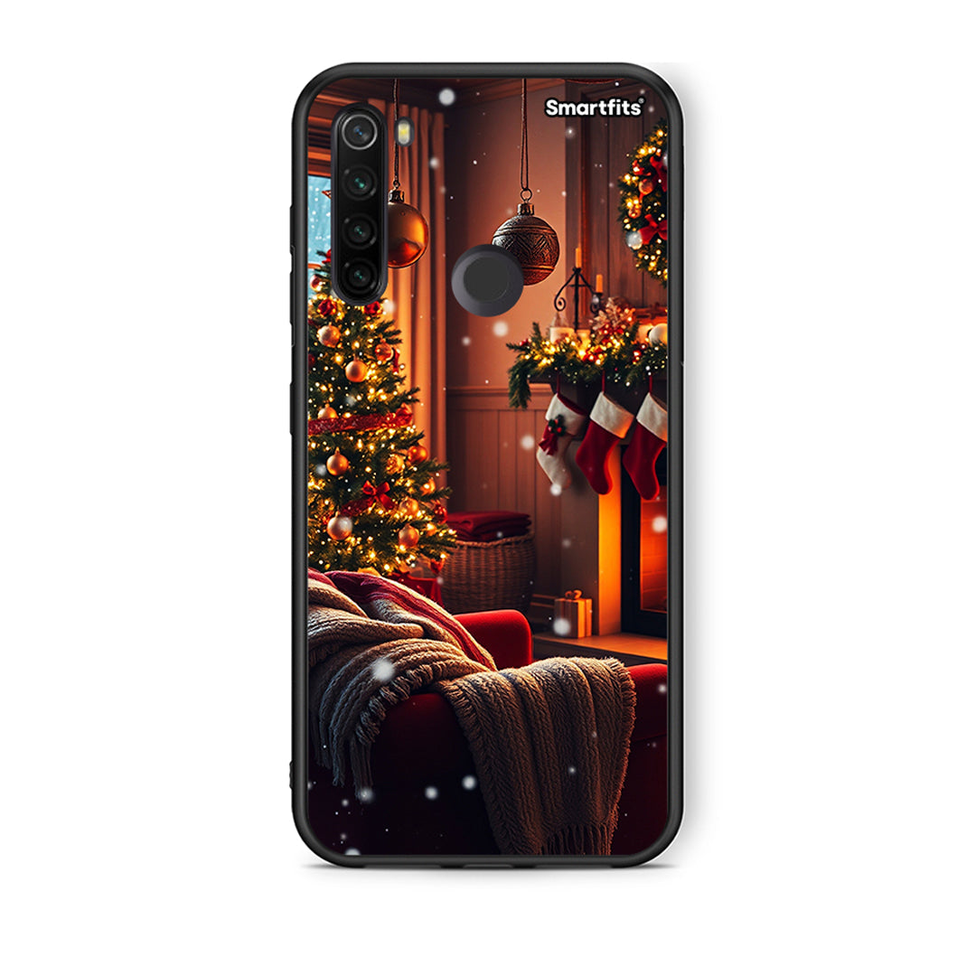 Xiaomi Redmi Note 8T Home For Christmas θήκη από τη Smartfits με σχέδιο στο πίσω μέρος και μαύρο περίβλημα | Smartphone case with colorful back and black bezels by Smartfits