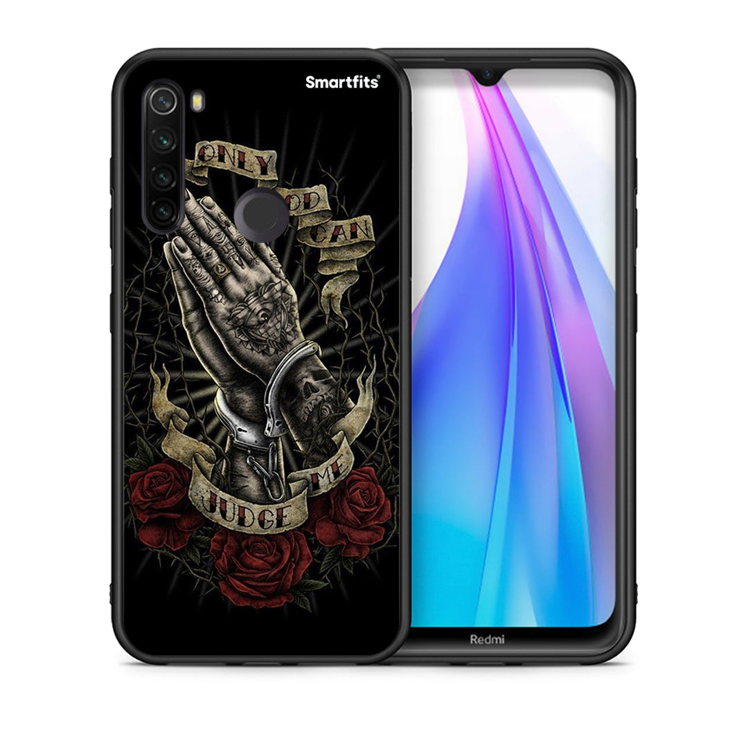 Θήκη Xiaomi Redmi Note 8T Judge By God από τη Smartfits με σχέδιο στο πίσω μέρος και μαύρο περίβλημα | Xiaomi Redmi Note 8 Judge By God case with colorful back and black bezels