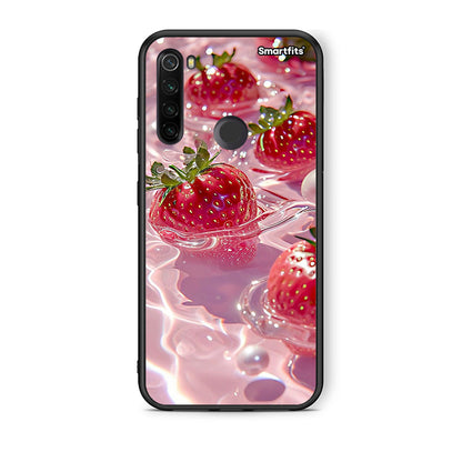 Xiaomi Redmi Note 8T Juicy Strawberries θήκη από τη Smartfits με σχέδιο στο πίσω μέρος και μαύρο περίβλημα | Smartphone case with colorful back and black bezels by Smartfits