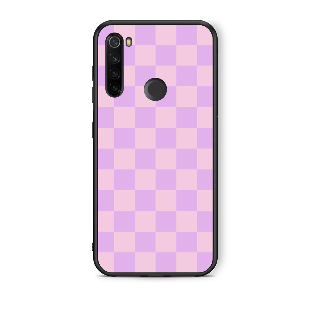 Θήκη Xiaomi Redmi Note 8T Lavender and Pink Checkerboard από τη Smartfits με σχέδιο στο πίσω μέρος και μαύρο περίβλημα | Xiaomi Redmi Note 8T Lavender and Pink Checkerboard case with colorful back and black bezels