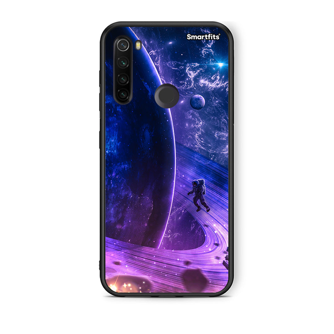 Xiaomi Redmi Note 8T Lost Astronaut θήκη από τη Smartfits με σχέδιο στο πίσω μέρος και μαύρο περίβλημα | Smartphone case with colorful back and black bezels by Smartfits