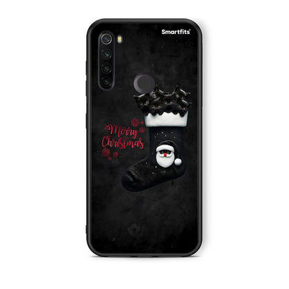 Xiaomi Redmi Note 8T Merry Cat Christmas θήκη από τη Smartfits με σχέδιο στο πίσω μέρος και μαύρο περίβλημα | Smartphone case with colorful back and black bezels by Smartfits