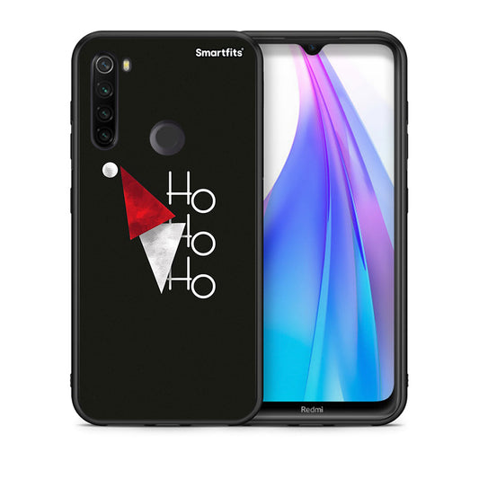 Θήκη Xiaomi Redmi Note 8T Minimal Christmas από τη Smartfits με σχέδιο στο πίσω μέρος και μαύρο περίβλημα | Xiaomi Redmi Note 8 Minimal Christmas case with colorful back and black bezels