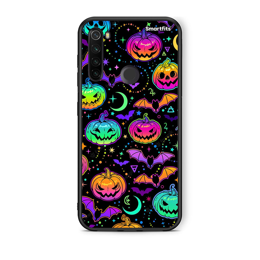Xiaomi Redmi Note 8T Neon Halloween θήκη από τη Smartfits με σχέδιο στο πίσω μέρος και μαύρο περίβλημα | Smartphone case with colorful back and black bezels by Smartfits