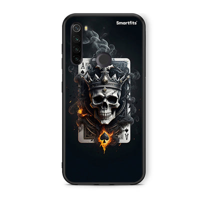 Xiaomi Redmi Note 8T Skull King Ace θήκη από τη Smartfits με σχέδιο στο πίσω μέρος και μαύρο περίβλημα | Smartphone case with colorful back and black bezels by Smartfits