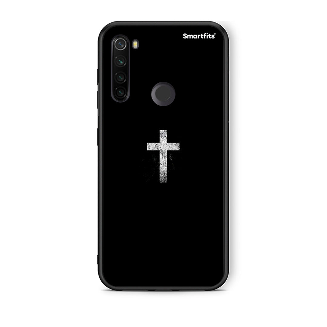 Xiaomi Redmi Note 8T White Cross θήκη από τη Smartfits με σχέδιο στο πίσω μέρος και μαύρο περίβλημα | Smartphone case with colorful back and black bezels by Smartfits