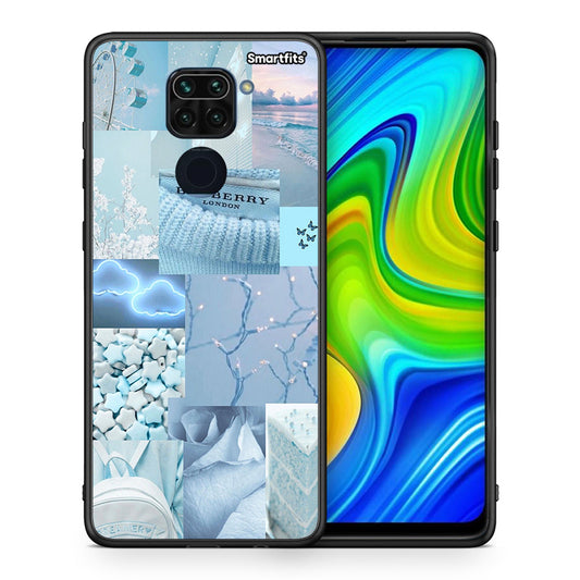 Θήκη Xiaomi Redmi Note 9 Ciel Aesthetic Collage από τη Smartfits με σχέδιο στο πίσω μέρος και μαύρο περίβλημα | Xiaomi Redmi Note 9 Ciel Aesthetic Collage case with colorful back and black bezels