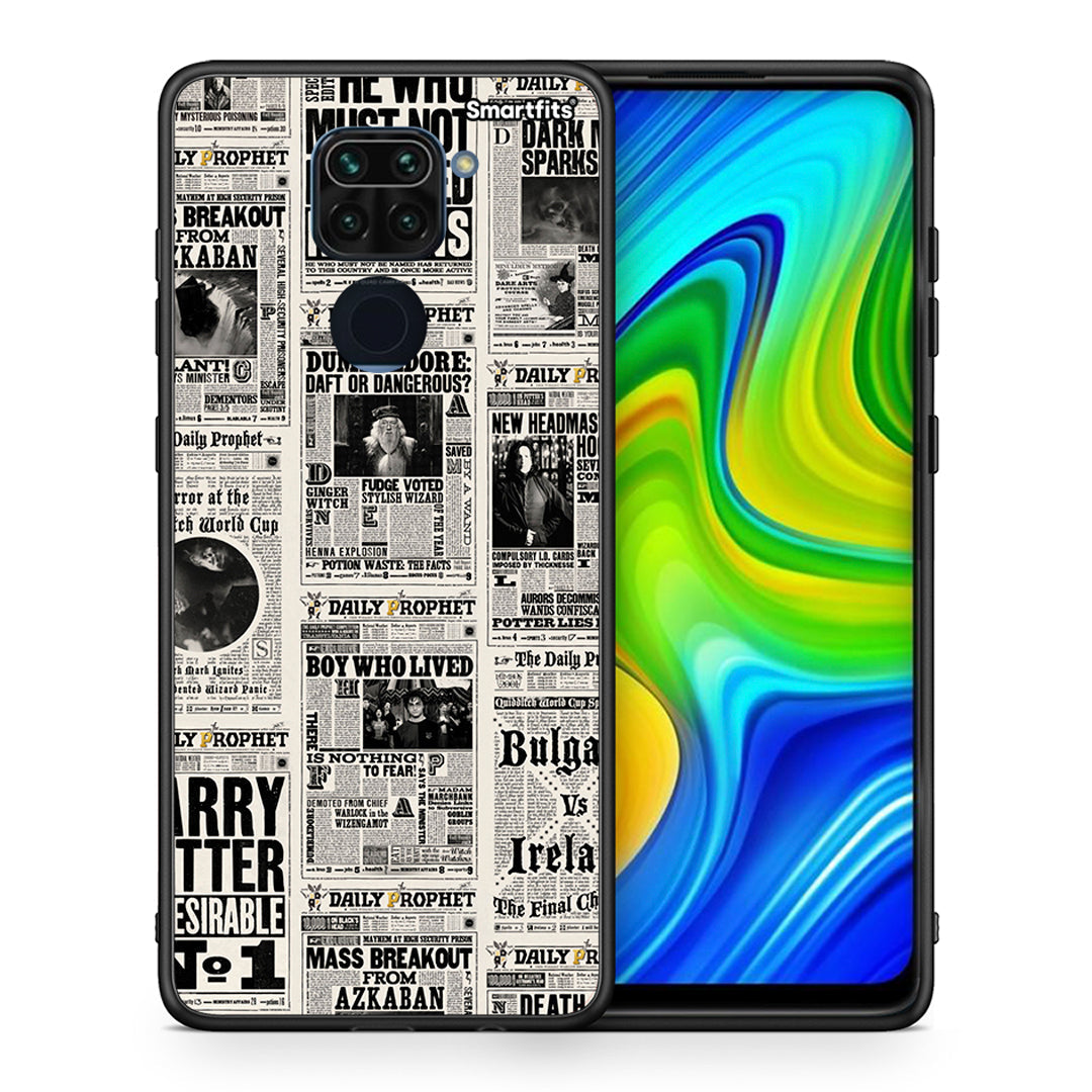 Θήκη Xiaomi Redmi Note 9 Harry Paper από τη Smartfits με σχέδιο στο πίσω μέρος και μαύρο περίβλημα | Xiaomi Redmi Note 9 Harry Paper case with colorful back and black bezels