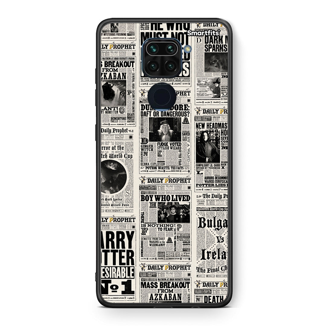 Θήκη Xiaomi Redmi Note 9 Harry Paper από τη Smartfits με σχέδιο στο πίσω μέρος και μαύρο περίβλημα | Xiaomi Redmi Note 9 Harry Paper case with colorful back and black bezels