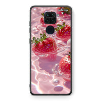 Thumbnail for Θήκη Xiaomi Redmi Note 9 Juicy Strawberries από τη Smartfits με σχέδιο στο πίσω μέρος και μαύρο περίβλημα | Xiaomi Redmi Note 9 Juicy Strawberries case with colorful back and black bezels
