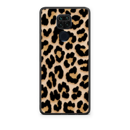 Θήκη Xiaomi Redmi Note 9 Leopard Print Tan Small από τη Smartfits με σχέδιο στο πίσω μέρος και μαύρο περίβλημα | Xiaomi Redmi Note 9 Leopard Print Tan Small case with colorful back and black bezels