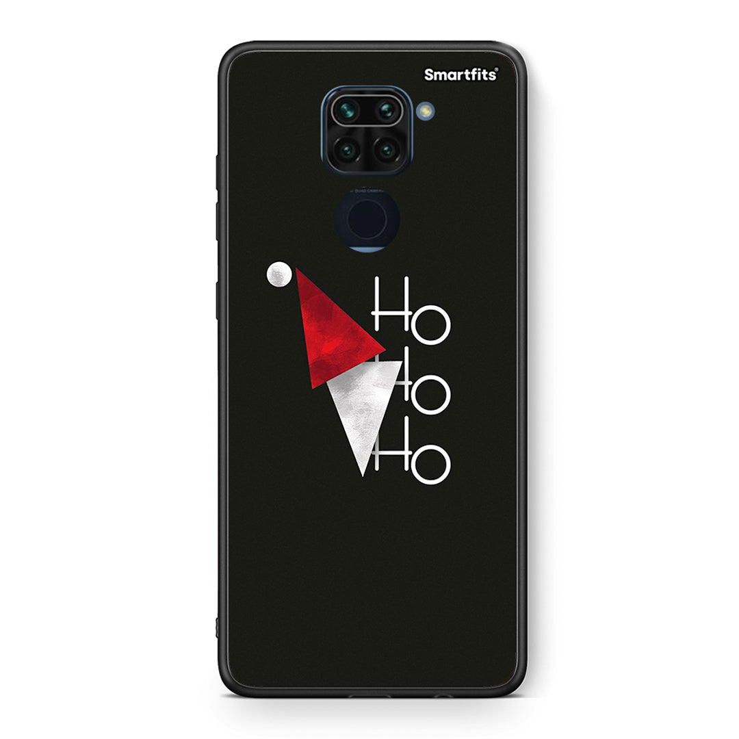 Θήκη Xiaomi Redmi Note 9 Minimal Christmas από τη Smartfits με σχέδιο στο πίσω μέρος και μαύρο περίβλημα | Xiaomi Redmi Note 9 Minimal Christmas case with colorful back and black bezels