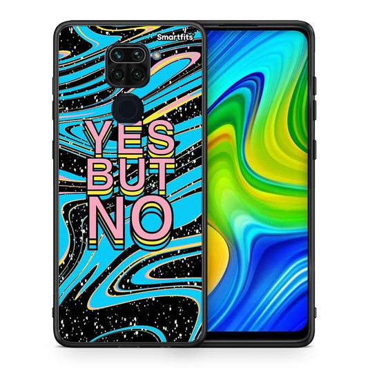 Θήκη Xiaomi Redmi Note 9 Yes But No από τη Smartfits με σχέδιο στο πίσω μέρος και μαύρο περίβλημα | Xiaomi Redmi Note 9 Yes But No case with colorful back and black bezels