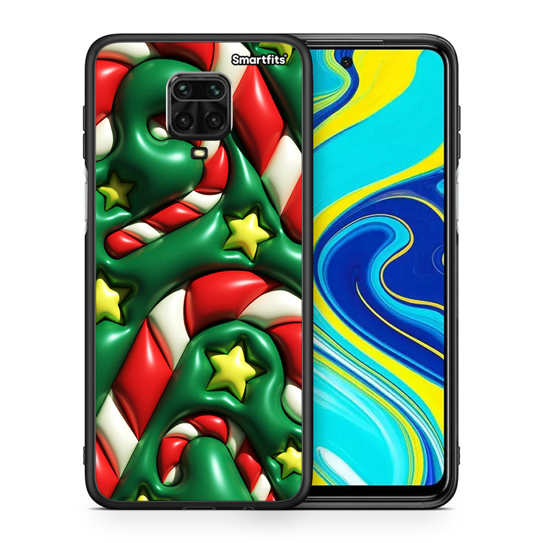 Θήκη Xiaomi Redmi Note 9S / 9 Pro Christmas Bubbles από τη Smartfits με σχέδιο στο πίσω μέρος και μαύρο περίβλημα | Xiaomi Redmi Note 9S / 9 Pro Christmas Bubbles case with colorful back and black bezels