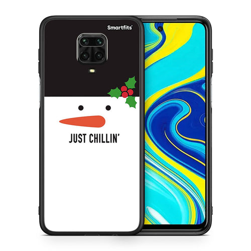 Θήκη Xiaomi Redmi Note 9S / 9 Pro Christmas Chillin από τη Smartfits με σχέδιο στο πίσω μέρος και μαύρο περίβλημα | Xiaomi Redmi Note 9S / 9 Pro Christmas Chillin case with colorful back and black bezels
