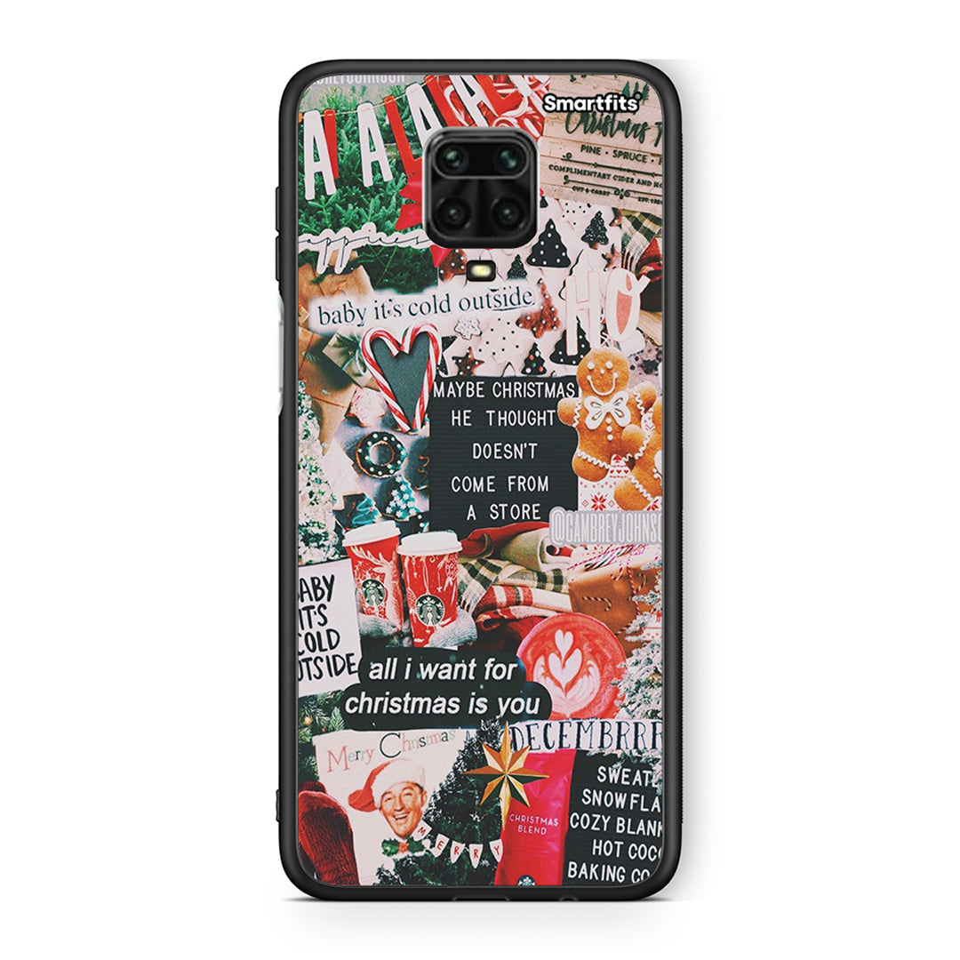 Xiaomi Redmi Note 9S / 9 Pro Christmas Happiness θήκη από τη Smartfits με σχέδιο στο πίσω μέρος και μαύρο περίβλημα | Smartphone case with colorful back and black bezels by Smartfits