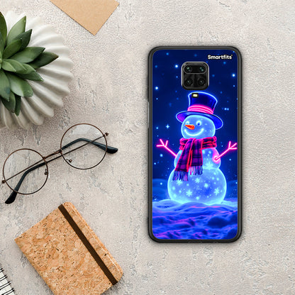 Christmas Neon Snowman - Xiaomi Redmi Note 9S / 9 Pro / 9 Pro Max θήκη