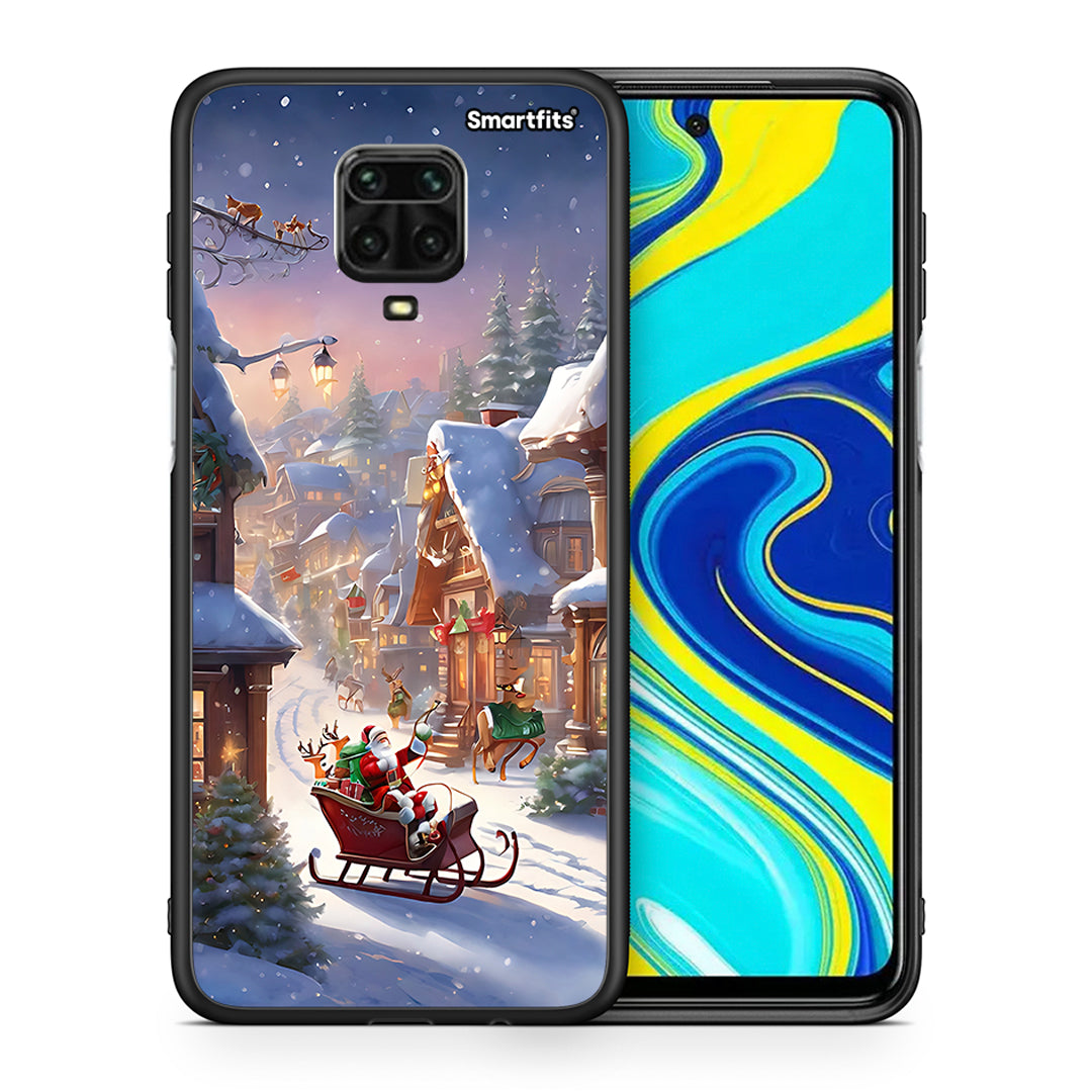 Θήκη Xiaomi Redmi Note 9S / 9 Pro Christmas Snow από τη Smartfits με σχέδιο στο πίσω μέρος και μαύρο περίβλημα | Xiaomi Redmi Note 9S / 9 Pro Christmas Snow case with colorful back and black bezels