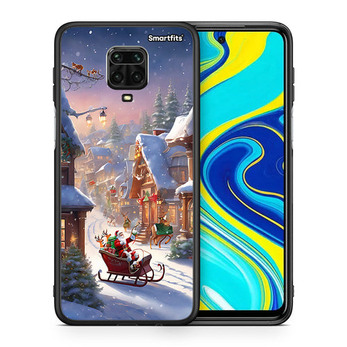 Θήκη Xiaomi Redmi Note 9S / 9 Pro Christmas Snow από τη Smartfits με σχέδιο στο πίσω μέρος και μαύρο περίβλημα | Xiaomi Redmi Note 9S / 9 Pro Christmas Snow case with colorful back and black bezels