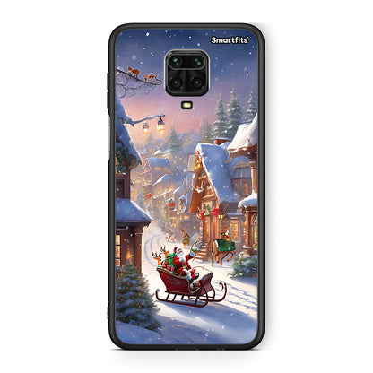 Xiaomi Redmi Note 9S / 9 Pro Christmas Snow θήκη από τη Smartfits με σχέδιο στο πίσω μέρος και μαύρο περίβλημα | Smartphone case with colorful back and black bezels by Smartfits