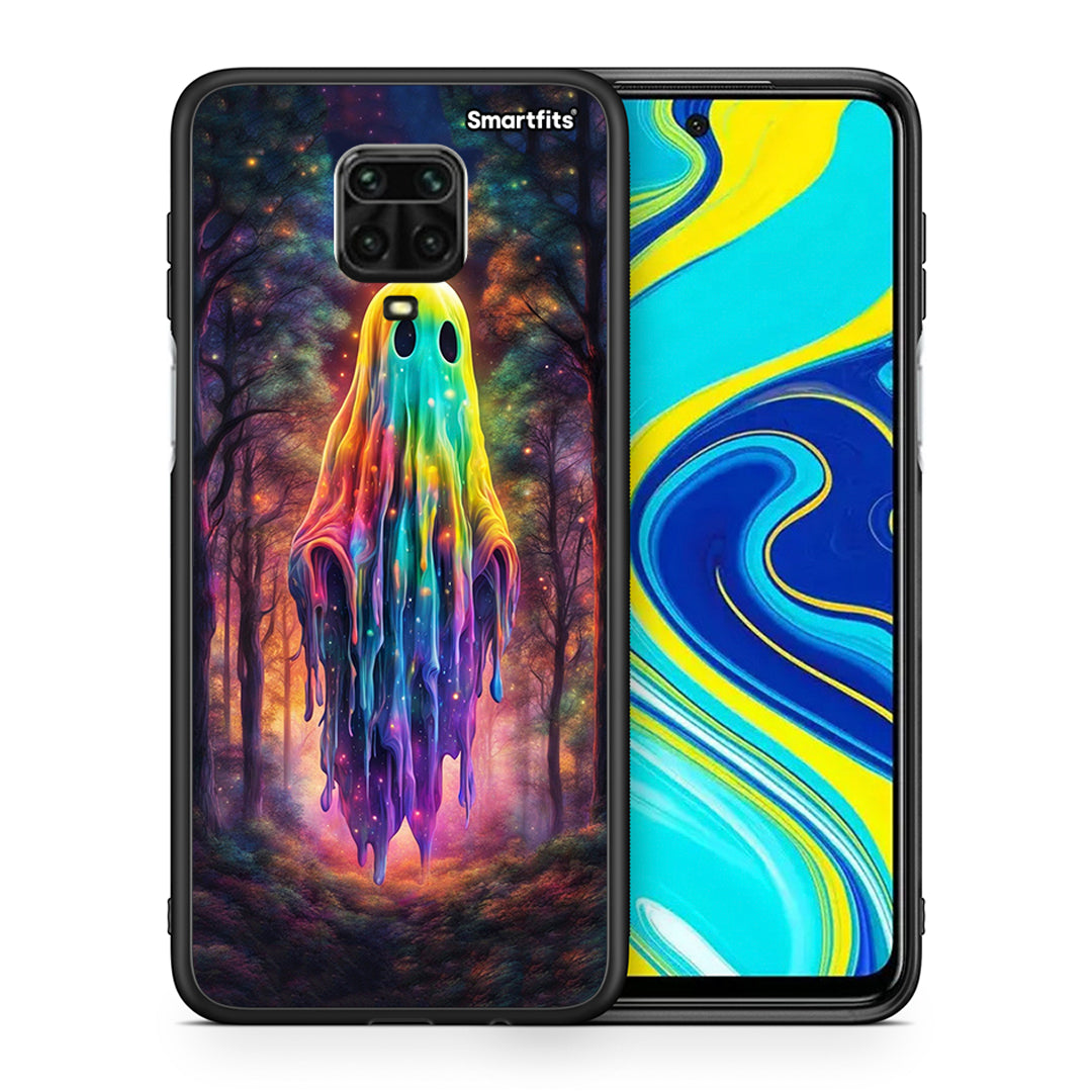Θήκη Xiaomi Redmi Note 9S / 9 Pro Halloween Ghost από τη Smartfits με σχέδιο στο πίσω μέρος και μαύρο περίβλημα | Xiaomi Redmi Note 9S / 9 Pro Halloween Ghost case with colorful back and black bezels