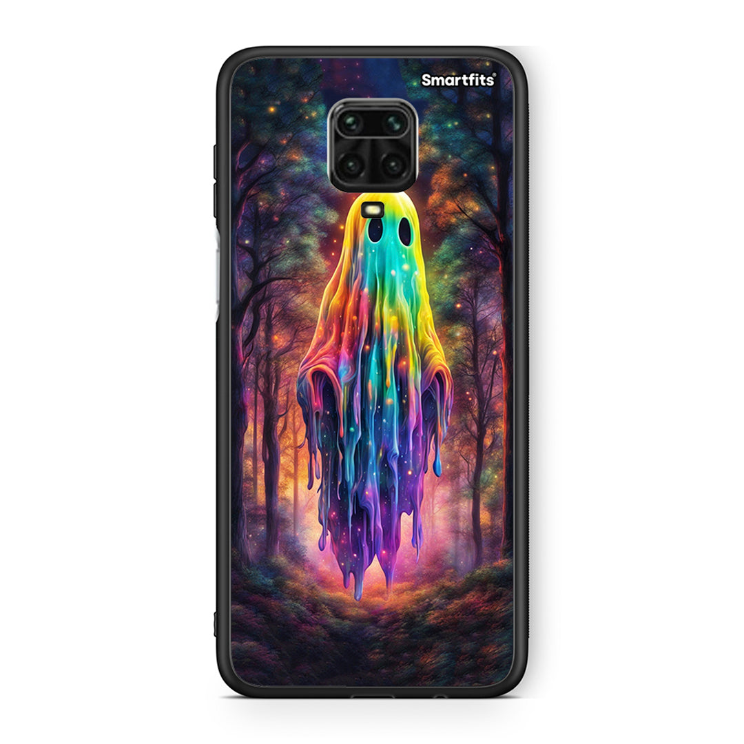 Xiaomi Redmi Note 9S / 9 Pro Halloween Ghost θήκη από τη Smartfits με σχέδιο στο πίσω μέρος και μαύρο περίβλημα | Smartphone case with colorful back and black bezels by Smartfits