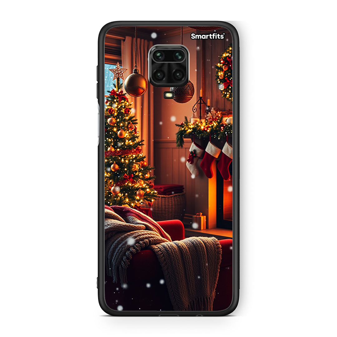 Xiaomi Redmi Note 9S / 9 Pro Home For Christmas θήκη από τη Smartfits με σχέδιο στο πίσω μέρος και μαύρο περίβλημα | Smartphone case with colorful back and black bezels by Smartfits