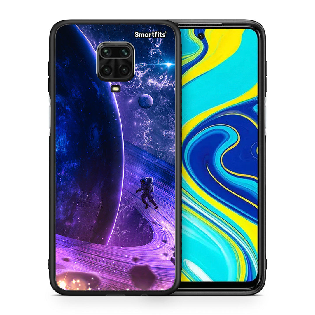 Θήκη Xiaomi Redmi Note 9S / 9 Pro Lost Astronaut από τη Smartfits με σχέδιο στο πίσω μέρος και μαύρο περίβλημα | Xiaomi Redmi Note 9S / 9 Pro Lost Astronaut case with colorful back and black bezels