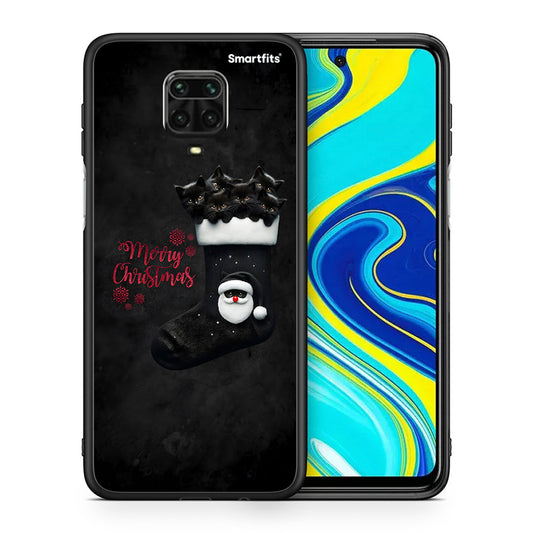 Θήκη Xiaomi Redmi Note 9S / 9 Pro Merry Cat Christmas από τη Smartfits με σχέδιο στο πίσω μέρος και μαύρο περίβλημα | Xiaomi Redmi Note 9S / 9 Pro Merry Cat Christmas case with colorful back and black bezels