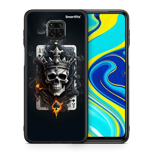 Θήκη Xiaomi Redmi Note 9S / 9 Pro Skull King Ace από τη Smartfits με σχέδιο στο πίσω μέρος και μαύρο περίβλημα | Xiaomi Redmi Note 9S / 9 Pro Skull King Ace case with colorful back and black bezels
