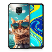 Thumbnail for Θήκη Xiaomi Redmi Note 9S / 9 Pro Summer Cat από τη Smartfits με σχέδιο στο πίσω μέρος και μαύρο περίβλημα | Xiaomi Redmi Note 9S / 9 Pro Summer Cat case with colorful back and black bezels