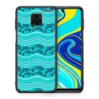 Thumbnail for Θήκη Xiaomi Redmi Note 9S / 9 Pro Swimming Dolphins από τη Smartfits με σχέδιο στο πίσω μέρος και μαύρο περίβλημα | Xiaomi Redmi Note 9S / 9 Pro Swimming Dolphins case with colorful back and black bezels