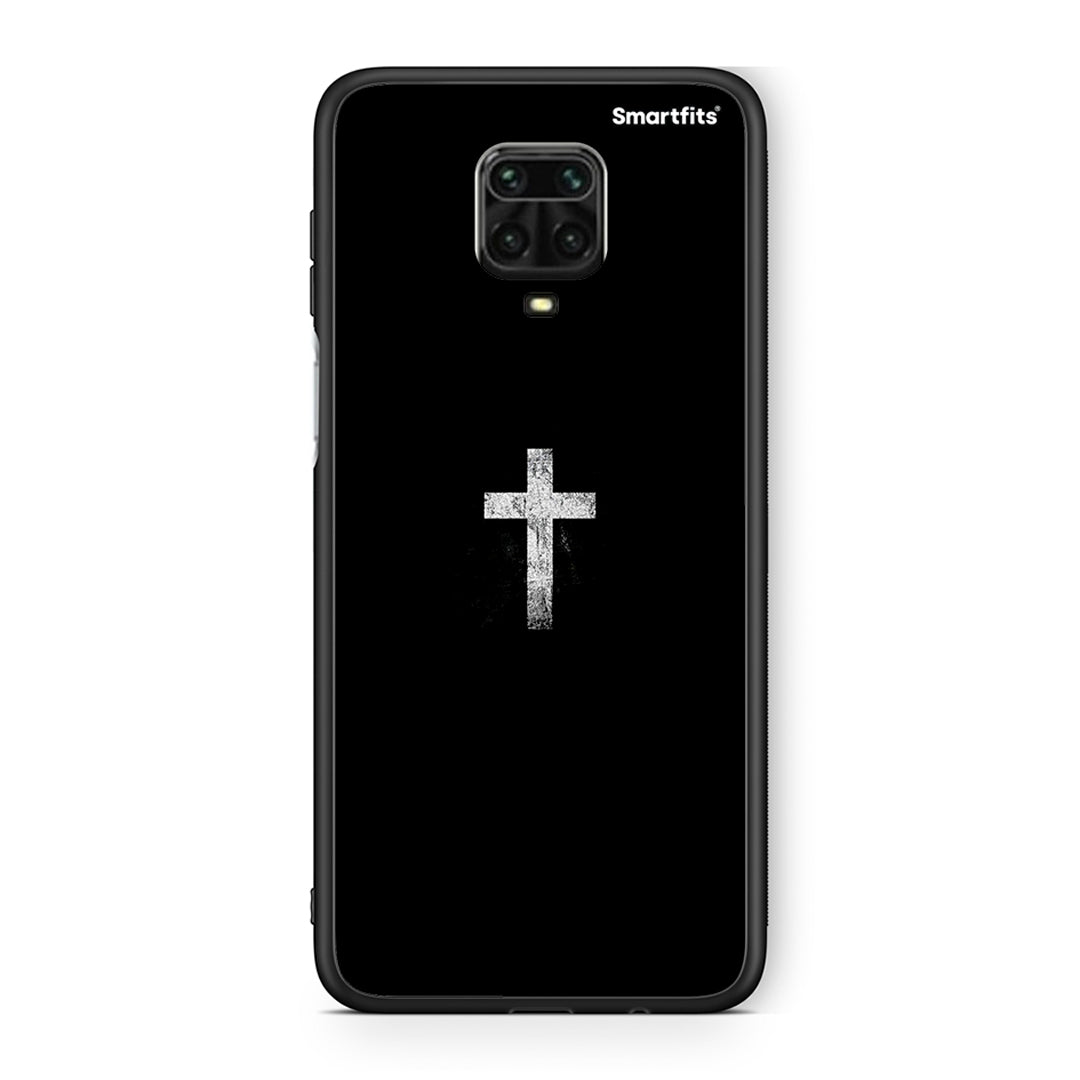 Xiaomi Redmi Note 9S / 9 Pro White Cross θήκη από τη Smartfits με σχέδιο στο πίσω μέρος και μαύρο περίβλημα | Smartphone case with colorful back and black bezels by Smartfits