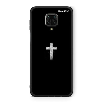 Xiaomi Redmi Note 9S / 9 Pro White Cross θήκη από τη Smartfits με σχέδιο στο πίσω μέρος και μαύρο περίβλημα | Smartphone case with colorful back and black bezels by Smartfits