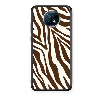 Θήκη Xiaomi Redmi Note 9T Brown and Cream Zebra Stripes από τη Smartfits με σχέδιο στο πίσω μέρος και μαύρο περίβλημα | Xiaomi Redmi Note 9T Brown and Cream Zebra Stripes case with colorful back and black bezels