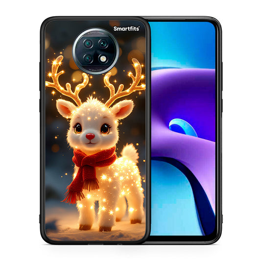 Θήκη Xiaomi Redmi Note 9T Christmas Cutie από τη Smartfits με σχέδιο στο πίσω μέρος και μαύρο περίβλημα | Xiaomi Redmi Note 9T Christmas Cutie case with colorful back and black bezels