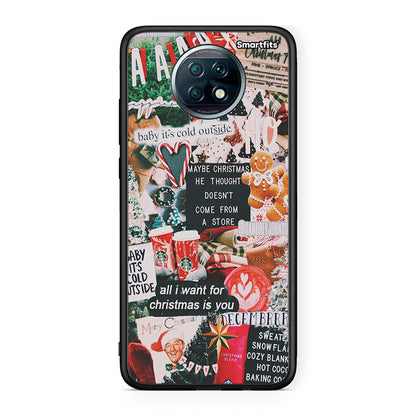Xiaomi Redmi Note 9T Christmas Happiness θήκη από τη Smartfits με σχέδιο στο πίσω μέρος και μαύρο περίβλημα | Smartphone case with colorful back and black bezels by Smartfits