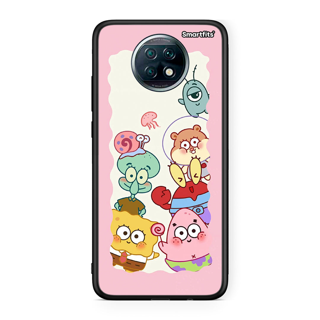 Xiaomi Redmi Note 9T Cute Companion θήκη από τη Smartfits με σχέδιο στο πίσω μέρος και μαύρο περίβλημα | Smartphone case with colorful back and black bezels by Smartfits