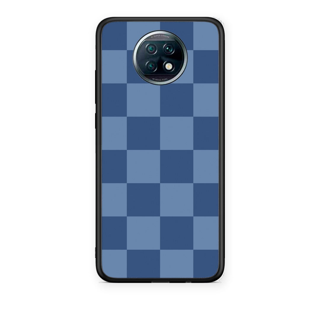 Θήκη Xiaomi Redmi Note 9T Denim Blue Checkerboard από τη Smartfits με σχέδιο στο πίσω μέρος και μαύρο περίβλημα | Xiaomi Redmi Note 9T Denim Blue Checkerboard case with colorful back and black bezels