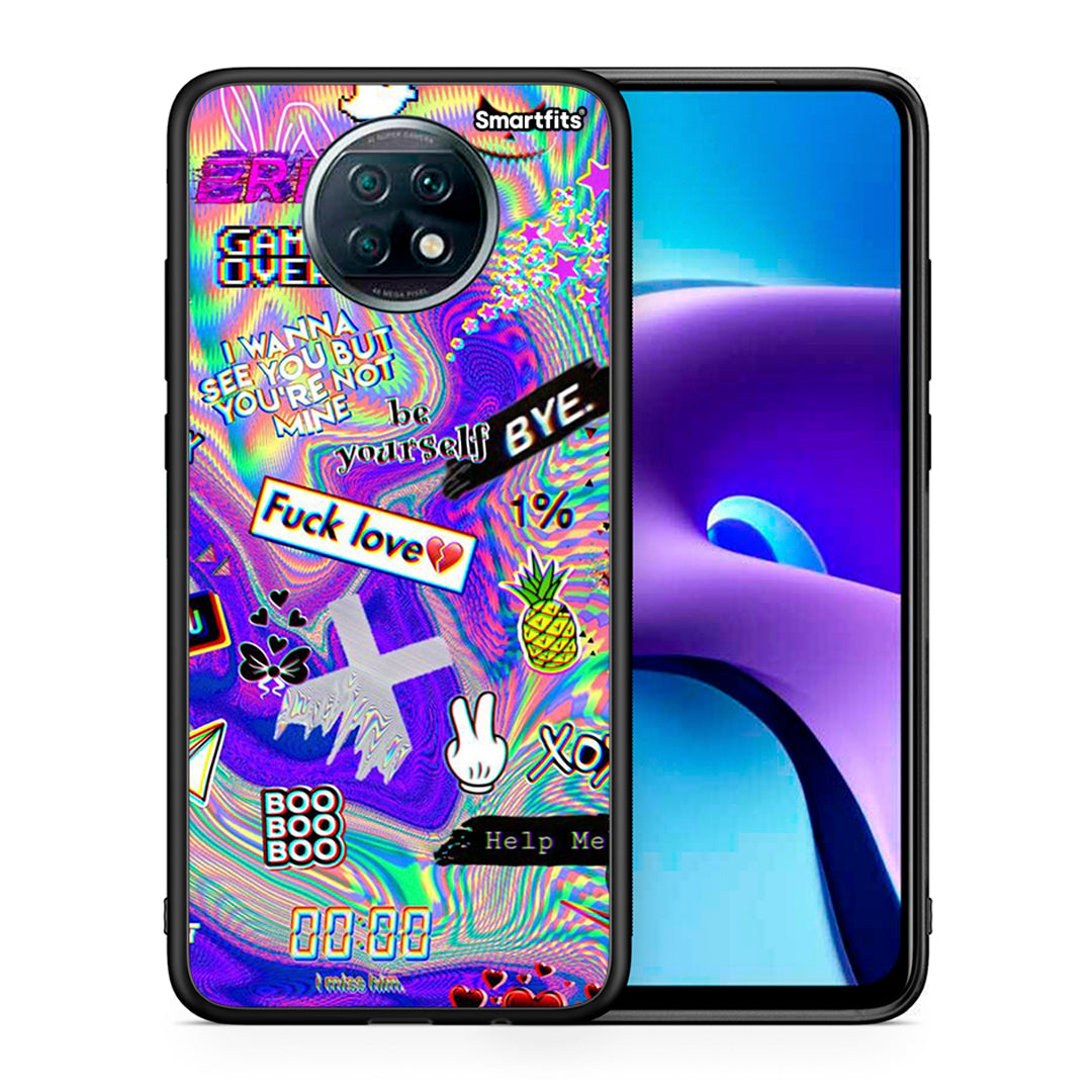 Θήκη Xiaomi Redmi Note 9T Game Over από τη Smartfits με σχέδιο στο πίσω μέρος και μαύρο περίβλημα | Xiaomi Redmi Note 9T Game Over case with colorful back and black bezels
