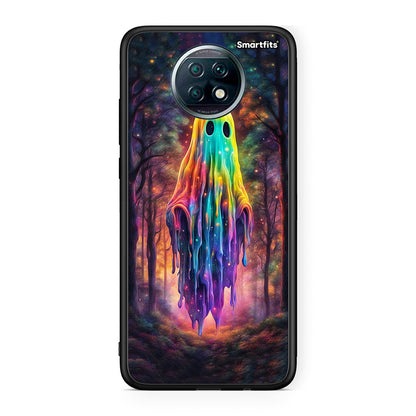 Xiaomi Redmi Note 9T Halloween Ghost θήκη από τη Smartfits με σχέδιο στο πίσω μέρος και μαύρο περίβλημα | Smartphone case with colorful back and black bezels by Smartfits