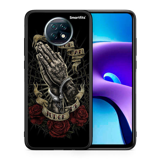 Θήκη Xiaomi Redmi Note 9T Judge By God από τη Smartfits με σχέδιο στο πίσω μέρος και μαύρο περίβλημα | Xiaomi Redmi Note 9T Judge By God case with colorful back and black bezels