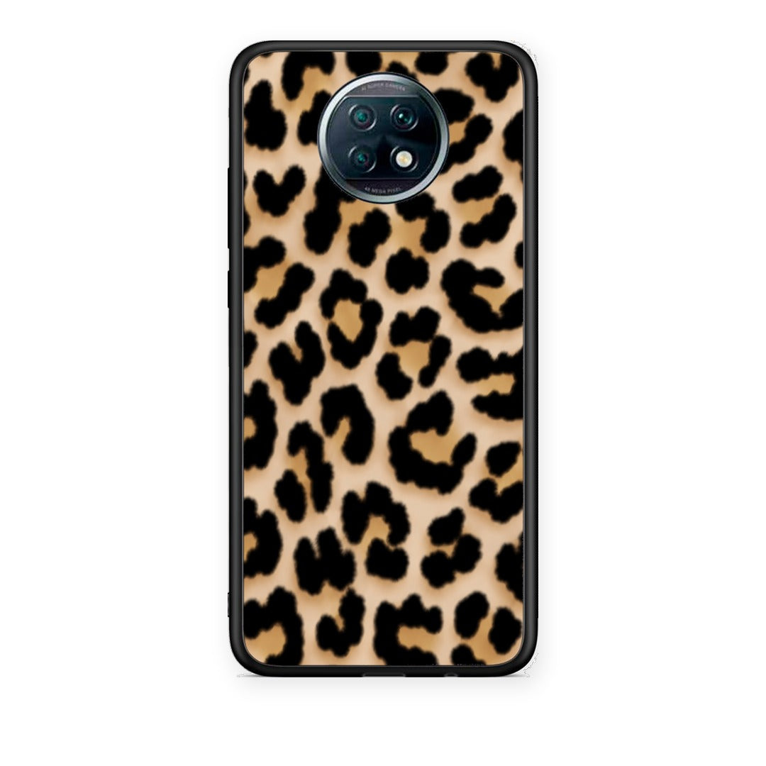 Θήκη Xiaomi Redmi Note 9T Leopard Print Tan Small από τη Smartfits με σχέδιο στο πίσω μέρος και μαύρο περίβλημα | Xiaomi Redmi Note 9T Leopard Print Tan Small case with colorful back and black bezels