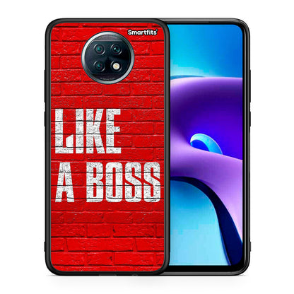 Θήκη Xiaomi Redmi Note 9T Like A Boss από τη Smartfits με σχέδιο στο πίσω μέρος και μαύρο περίβλημα | Xiaomi Redmi Note 9T Like A Boss case with colorful back and black bezels