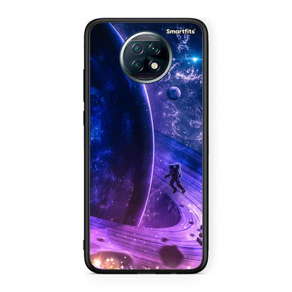 Xiaomi Redmi Note 9T Lost Astronaut θήκη από τη Smartfits με σχέδιο στο πίσω μέρος και μαύρο περίβλημα | Smartphone case with colorful back and black bezels by Smartfits