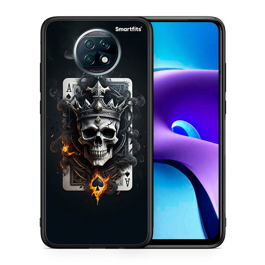 Θήκη Xiaomi Redmi Note 9T Skull King Ace από τη Smartfits με σχέδιο στο πίσω μέρος και μαύρο περίβλημα | Xiaomi Redmi Note 9T Skull King Ace case with colorful back and black bezels